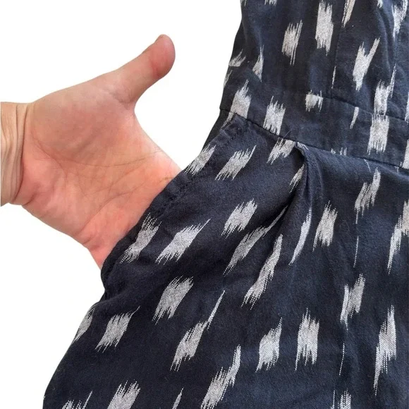 Elevenses Anthropologie Ikat Zip Front Jumpsuit Size 4 - Picture 9 of 12